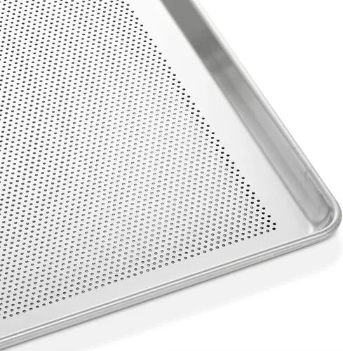 Miniatura 5 de GRIDMANN Bandeja para hornear de aluminio perforado de grado comercial de 18 x 26 pulgadas, bandeja para hornear de tamaño completo, 6 bandejas