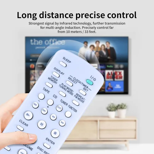 Miniatura 5 de RM-SC1 - Control remoto de repuesto compatible con Sony Mini Hi-Fi Stereo System, compatible con MHC-GX250 MHC-GX450 CMT-NE3 MHCGX250 MHCGX450 CMTNE3