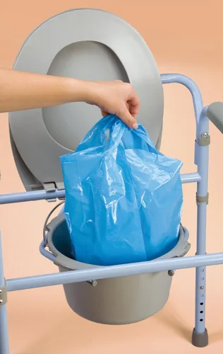 Miniatura 4 de Carex Health Brands Commode Liners: se adapta a la mayoría de los inodoros, con polvo absorbente, contiene 2 cuartos de líquido, desechables- 7