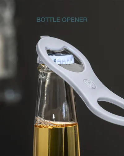 Miniatura 5 de Abrebotellas de cerveza magnético 2 en 1 para refrigerador y RV con captador de tapas, superficie de silicona suave al tacto que protege