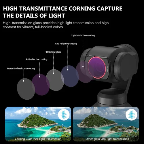 Miniatura 3 de STARTRC Juego de filtros NDPL para DJI Osmo Pocket 4/3 Creator Combo Accesorios – Paquete de 4 ND/PL16, ND/PL 32, ND/PL 64, ND/PL256 (magnético)
