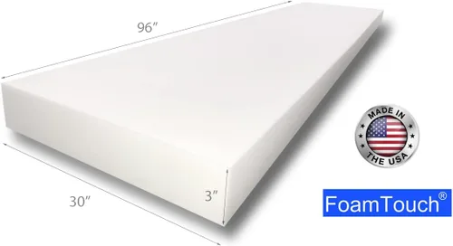Miniatura 2 de FoamTouch Espuma de tapicería 3x30x96, 1 unidad (paquete de 1), color blanco