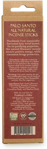 Miniatura 2 de Prabhuji's Gifts - Varillas de incienso Palo Santo - Incienso de copal - Incienso espiritual - Varillas aromáticas hechas con ingredientes naturales