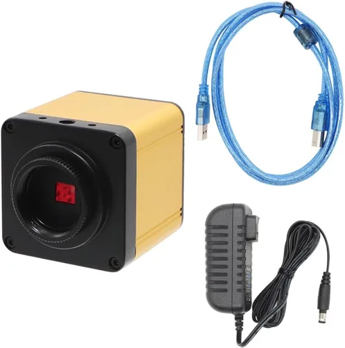 Miniatura 8 de Cámara de microscopio HDMI HD 2MP 30FPS HDMI USB Industrial Digital Teléfono Cámara Microscopio para Microscopio Binocular Trinocular (Color : Rojo)