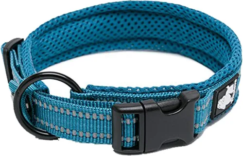 Miniatura 22 de Truelove TLC5011 - Collar para perro reflectante con hebilla Duraflex de alta calidad, cincha de nailon de alta calidad, sin estrangulamiento, Negro
