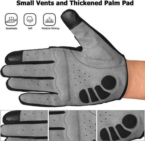 Miniatura 7 de WESTWOOD FOX Guantes de ciclismo para hombre, guantes de BMX de dedo completo y bicicleta de montaña con pantalla táctil, MTB, agarres
