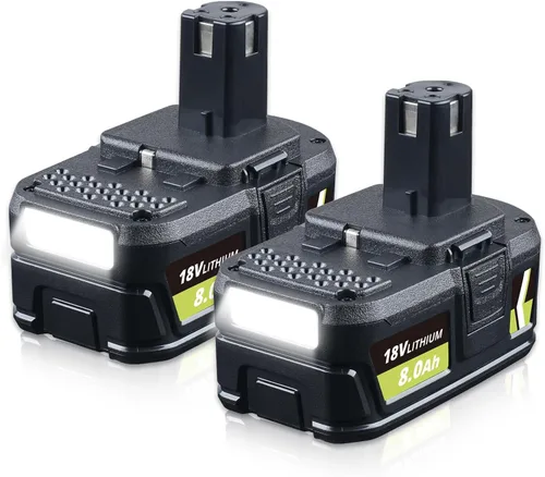 Masione Paquete de 2 baterías P108 de 7.0 Ah compatibles con Ryobi 18 V batería de repuesto para baterías Ryobi 18V litio P108 P102 P103 P104 P105