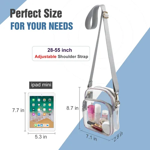 Miniatura 2 de COROMAY - Bolso transparente para mujer, apta para estadios