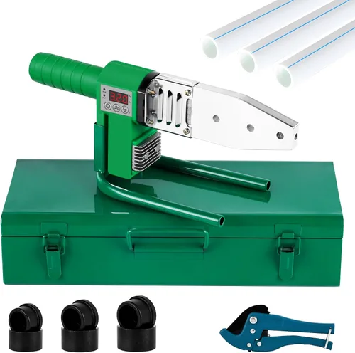 Soldador plástico del tubo de agua con 0.79/0.98/1.26 '' muere, herramienta de soldadura plástica del tubo de 110V para el PE, PPR, calentador del