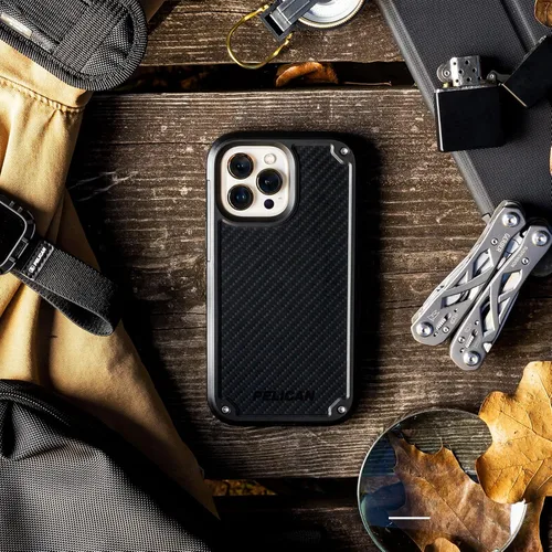 Miniatura 7 de Serie Shield de Pelican - Funda fina de Kevlar para iPhone 13, protección contra caídas de 21 pies, funda de 6.1 pulgadas de Kevlar