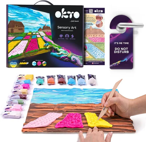 Okto Camas de flores en Holanda Kits de manualidades para adultos Reino Unido - Similar a pintar por números para adultos, kit de modelado de