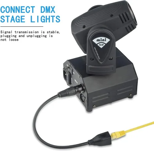Miniatura 4 de Cable adaptador XLR a RJ45 de 3 pines, cable XLR macho a RJ45, cable de extensión de conector de red Ethernet Cat5 para serie de controladores XLR M