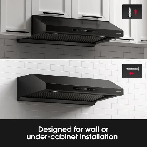 Miniatura 3 de GASLAND Master Campana extractora debajo del gabinete de 36 pulgadas, negro mate, 700 CFM para ventilador de escape de cocina de cocción de alta