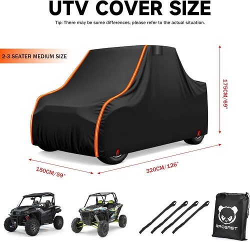 Miniatura 3 de Cubierta UTV de 2 plazas 420D lado a lado, resistente para CFMOTO ZFORCE 800 950 Polaris Ranger General 1000 Teryx Textron Hisun Axis Massimo