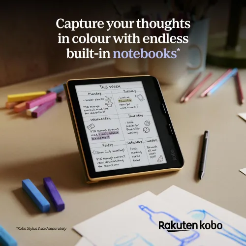 Miniatura 4 de Kobo Libra Colour eReader Pantalla Kaleido™ 3 de tinta E sin deslumbramiento de 7 pulgadas Opción de modo oscuro Audiolibros Resistente al