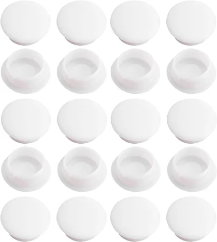 Miniatura 14 de MroMax 20 tapas de rosca para cubrir tubos de plástico de 0.39 pulgadas de diámetro de agujero de 0.39 pulgadas, tapones para agujeros de clavija