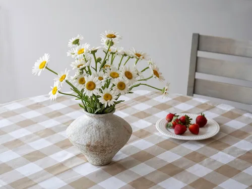 Miniatura 9 de Jarrón de cerámica blanca rústica hecha a mano, jarrón decorativo de flores, jarrón de cerámica texturizada para centros de mesa, decoración