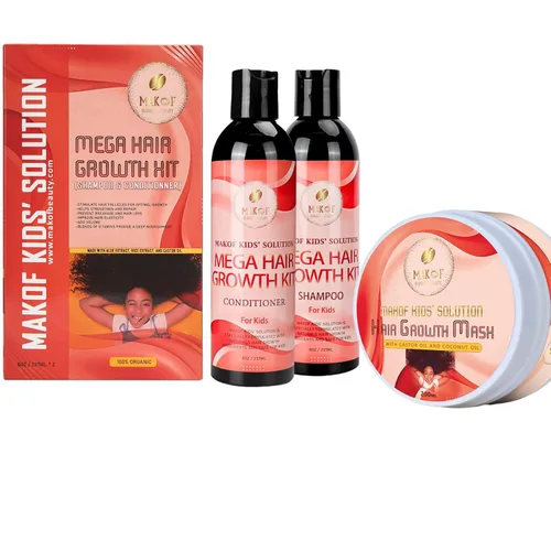 Miniatura 4 de MAKOF BEAUTY MASCARILLA DE CRECIMIENTO DEL CABELLO PARA NIÑOS, Con aceite de ricino y aceite de coco, hidrata, promueve el crecimiento del cabello
