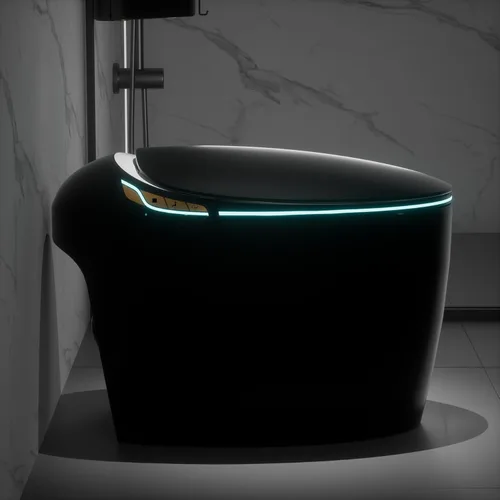 Miniatura 2 de WinZo Inodoro Bidé con Instalación de 10", Inodoro Inteligente con Bidé, Forma Ovalada Moderna, Apertura/Descarga Automática, Asiento Calefaccionado