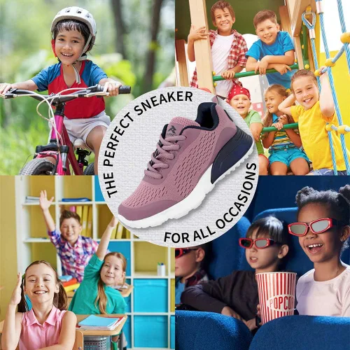 Miniatura 8 de RUNIC Tenis deportivos de malla transpirable para niños y niñas