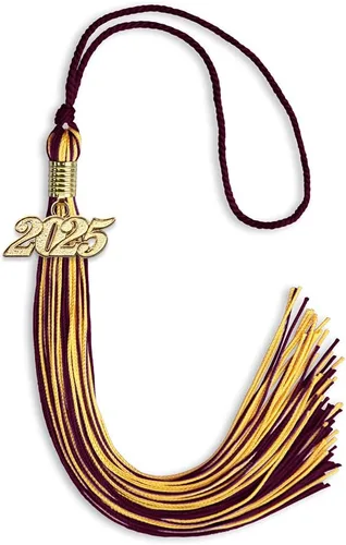 Miniatura 329 de Endea Graduation - Borla de doble color mixto con fecha dorada (negro/dorado antiguo, 2021)