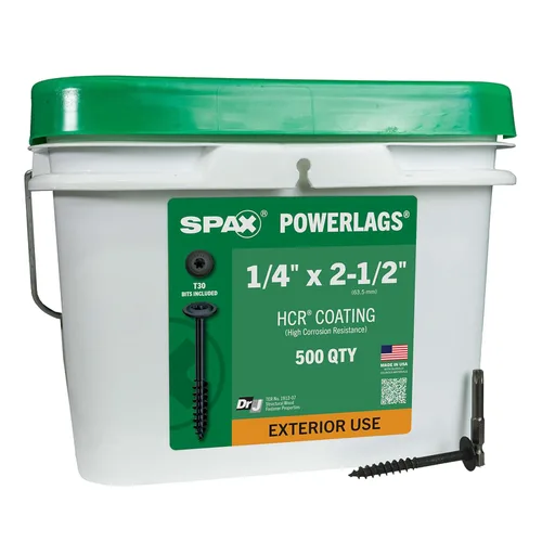 Miniatura 39 de SPAX Tornillos de retraso de madera estructural con cabezal de arandela exterior de 1/4" x 2-1/2", broca Torx T-Star (50 EA) incluida, resistente a