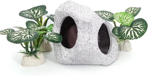 Miniatura 6 de Decoraciones de acuario de peces con ventana de visualización para decoración de peceras Betta Verde 2