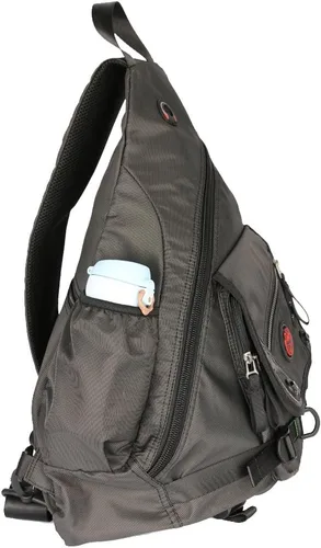 Miniatura 5 de bolso bandolera grande, mochila para portátil, bolso de mensajero cruzado, mochila de viaje para el hombro (A-Negro)