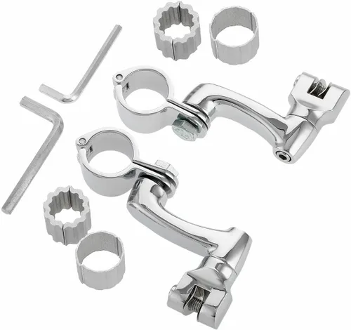 Miniatura 27 de TCT-MOTORPARTS Soportes de clavijas de pie de barra de carretera negro para Harley Touring 22/25/32/1.378 in