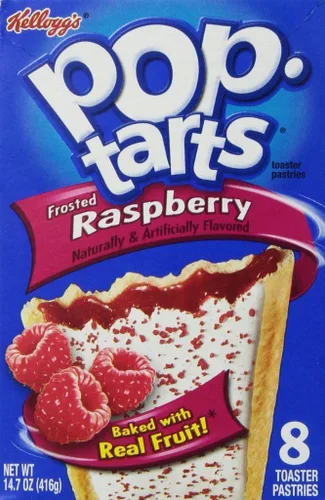Miniatura 7 de Kellogg's Pop-Tarts - Pasteles tostadores de frambuesa esmerilados, paquete de 8 unidades, 14.7 onzas