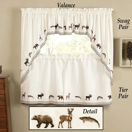 Miniatura 2 de RENAISSANCE HOME FASHION Lodge - Par de niveles bordados, 56 x 24 pulgadas