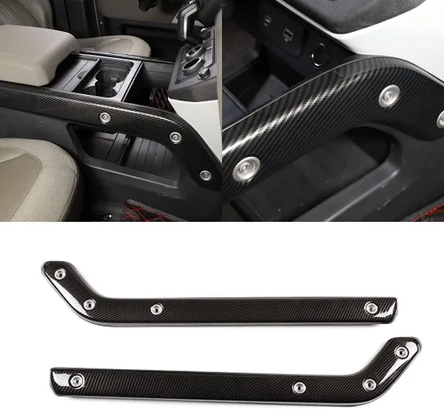 Miniatura 3 de TINKI 2 piezas de plástico ABS para decoración de consola central de automóvil para Land Rover Defender 110 accesorios 2020 2021 2022 piezas