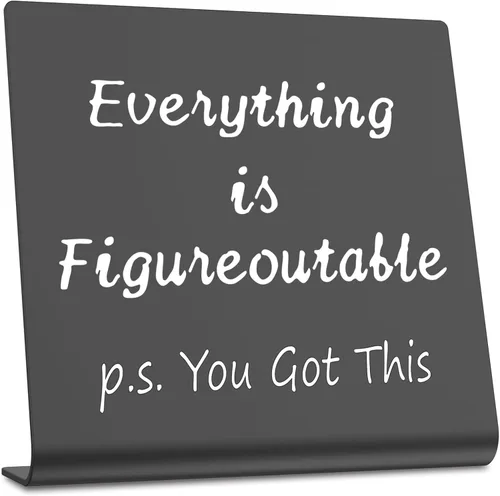 Miniatura 56 de Regalos de agradecimiento para mujeres y hombres, placa decorativa para oficina, regalos de reconocimiento con cita motivacional "En caso de que