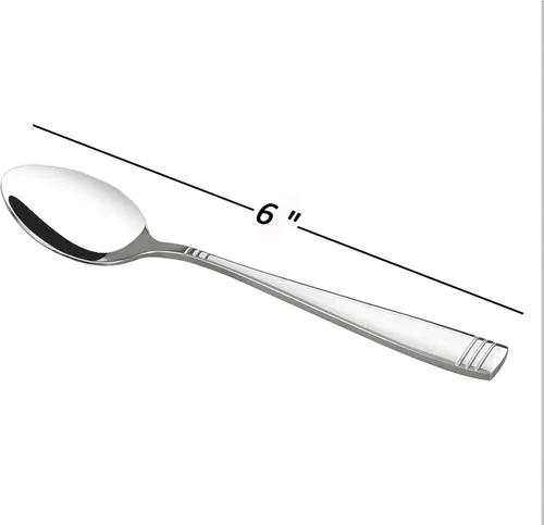 Miniatura 2 de Obstnny Juego de cucharas de té de acero inoxidable de 12 piezas, cucharas pequeñas