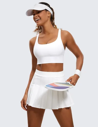 Miniatura 3 de CRZ YOGA Brasier deportivo con tirantes delgados para mujer, de impacto medio, cruzado, para yoga, acolchado, para entrenamiento
