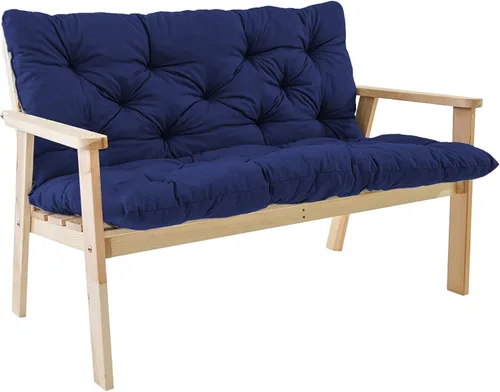 Miniatura 9 de Cojín de banco para exteriores de 40 pulgadas/47 pulgadas/59 pulgadas, 2 o 3 plazas, cojín para silla columpio de patio con respaldo antideslizante