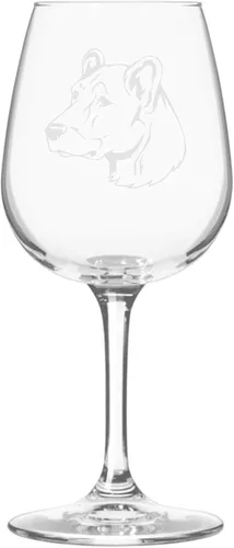 Miniatura 133 de Copa de vino de 12.75 onzas con diseño de perro grabado