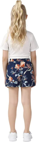 Miniatura 3 de Huanye Conjunto de 2 piezas para niñas de manga corta y pantalones cortos con lazo frontal