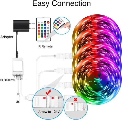 Miniatura 2 de DAYBETTER Tira de luces LED de 400 pies, luz inteligente con control remoto de aplicación, luces LED RGB para dormitorio, sincronización de música