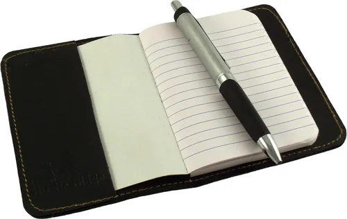 Miniatura 4 de Cuaderno de bolsillo de piel, rellenable - Mini cubierta para composición - Se ajusta a los tamaños estándar 4,5 x 3,25 pulgadas - Mini cuaderno