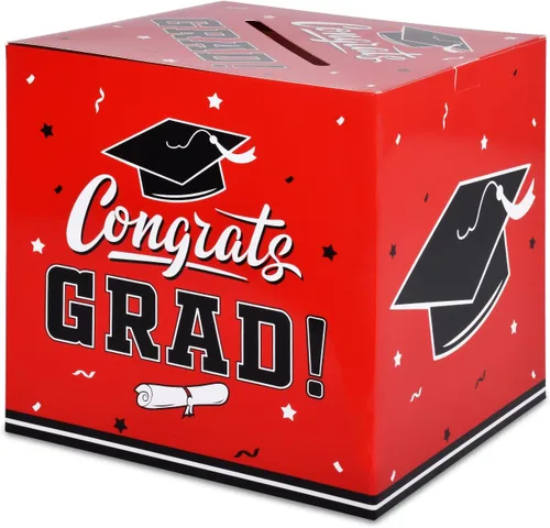 Gatherfun Decoraciones de graduación 2026 Caja de tarjetas de graduación para regalo, regalos de fiesta de graduación, suministros de fiesta, color