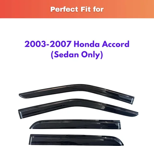 Miniatura 215 de KPY Visor de ventana compatible con Kia Soul 2009-2013, Protector contra lluvia de 4 unidades, deflectores de ventilación de ventana lateral