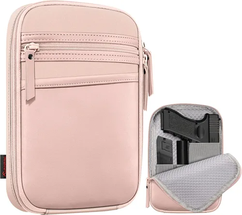 Miniatura 9 de FINPAC Funda de transporte oculta para arma con correa para el hombro, funda suave para pistola, paquete Fanny, cinturón de cintura, bolsa