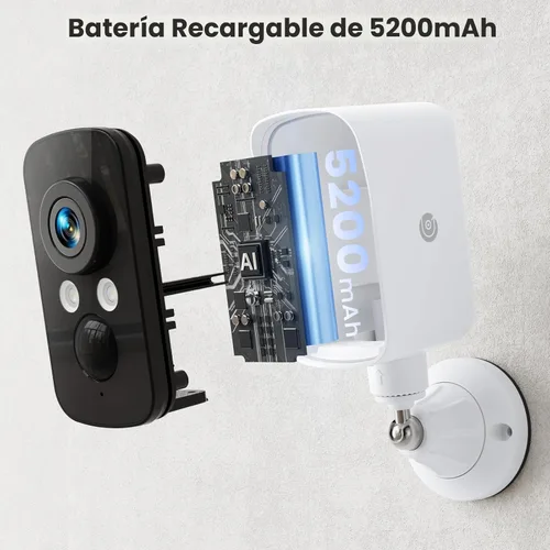 Miniatura 9 de Cámara de seguridad inalámbrica para exteriores con panorámica de 300°, sin suscripción, almacenamiento en la nube/SD gratuito de 7 días, detección