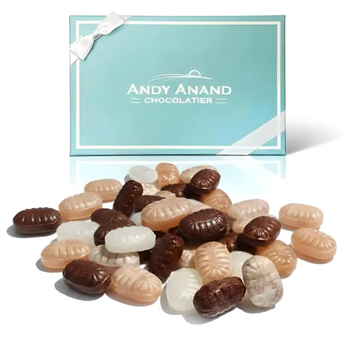 ANDY ANAND CHOCOLATIER Paquete variado de caramelos duros sin azúcar y sin gluten, jengibre, café, sésamo tostado, mentol, propóleos - endulzado con