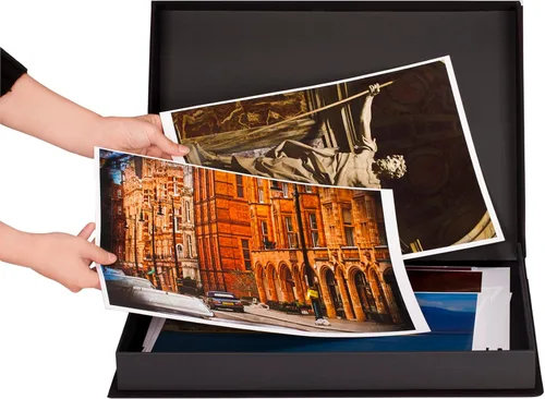 Miniatura 4 de HG Art Concepts Eternity Archival Clamshell - Caja de almacenamiento de fotos, color negro, 24 x 32 pulgadas, para almacenar obras de arte, fotos