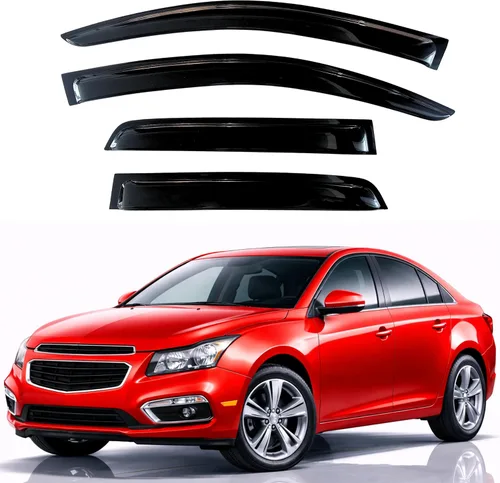Miniatura 247 de KPY Visor de ventana compatible con Hyundai Tucson 2021-2025, 4 piezas de deflector de ventilación para ventana lateral, estilo Mugen, protector