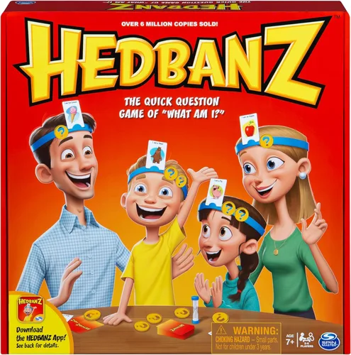 Miniatura 14 de Spin Master Games, Hedbanz Edición 2023 con nuevas cartas, juego de mesa de adivinanzas de imágenes, para familia y niños, 2-6 jugadores