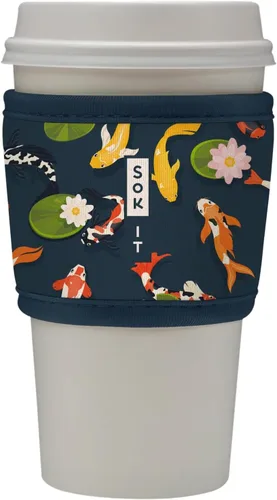 Miniatura 109 de Sok It HotSok Coffee & Tea - Funda de neopreno con aislamiento reutilizable (floral abstracto)
