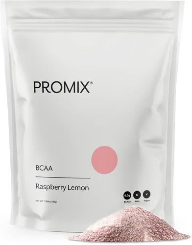 Promix BCAA - Polvo energético posentrenamiento – 0.18 oz de BCAA micronizados, sin azúcar, a base de plantas, vegano, cetogénico, limón de